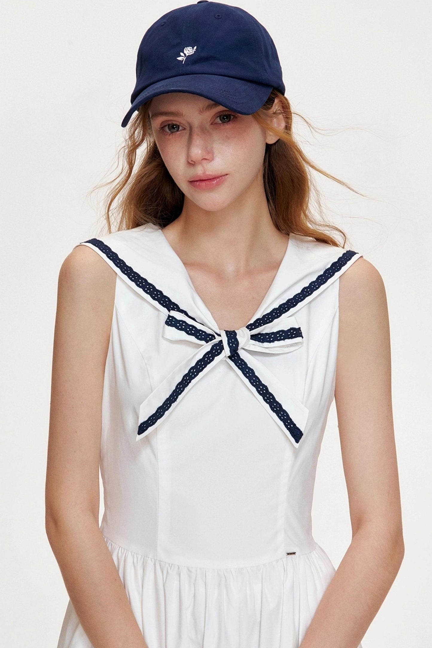 Navy Core Cotton Maxi Dress