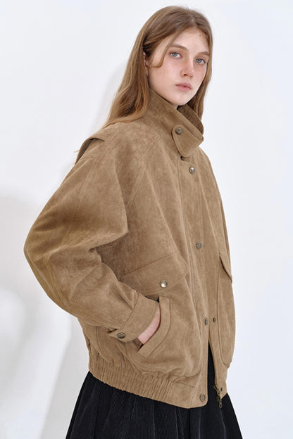 Retro Suede Quilted Jacket