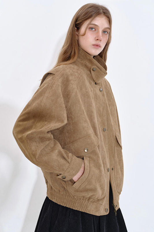 Retro Suede Quilted Jacket