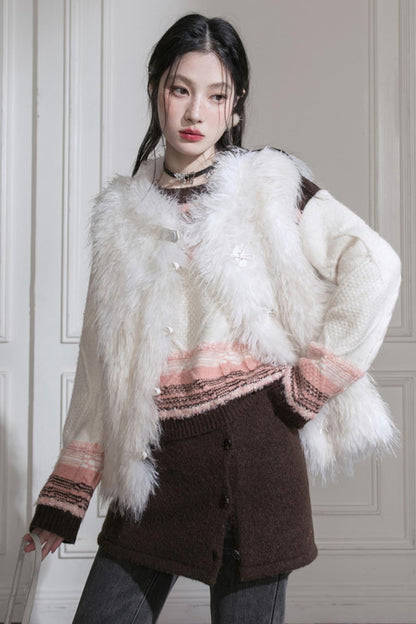 Sunset Gradient Knit Top & Skirt Set