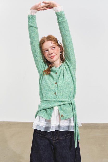 Hooded Shawl Neck Cardigan