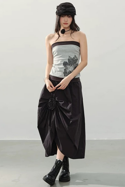 Retro Floral Tube Top
