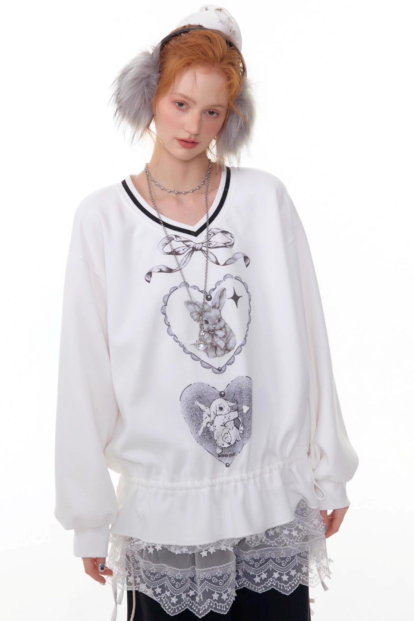 Vintage V-Neck Sweatshirt