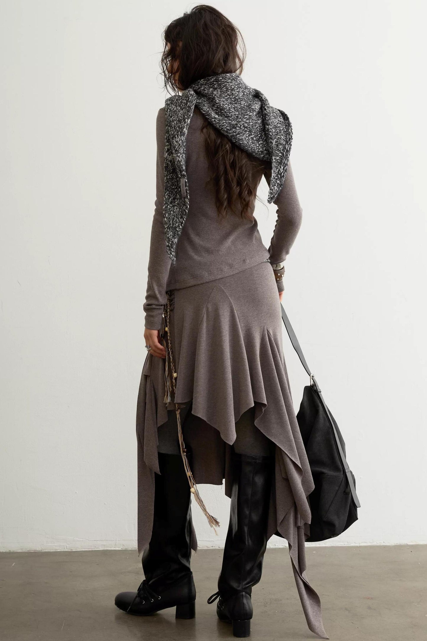 Classical Pleated Patchwork Skirt Set-Up