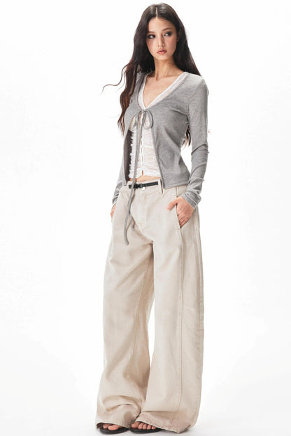 Retro Washed Apricot Cargo Pants