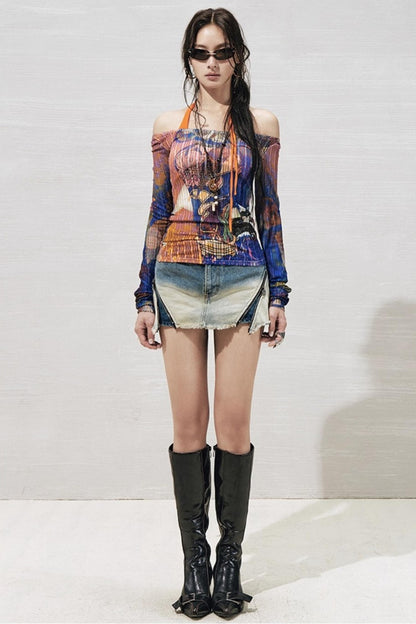 Floral One-Shoulder Base Layer