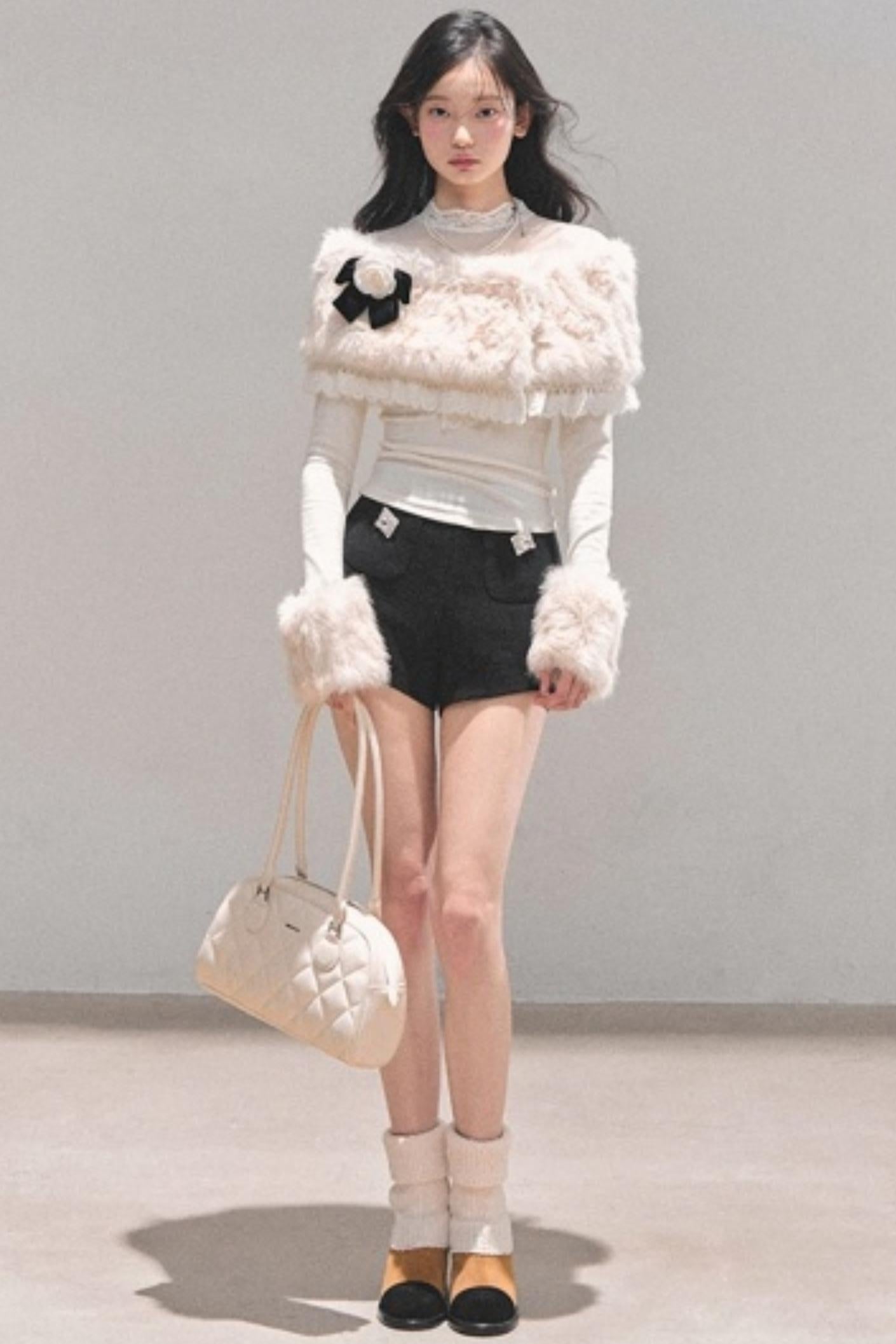 Whispering Snow Lace Top Set