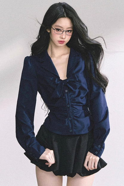 White Moonlight V-Neck Shirt