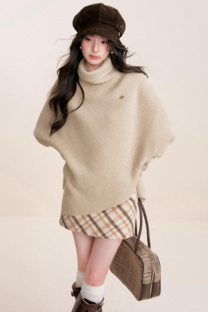 Retro Plaid Woolen Skirt