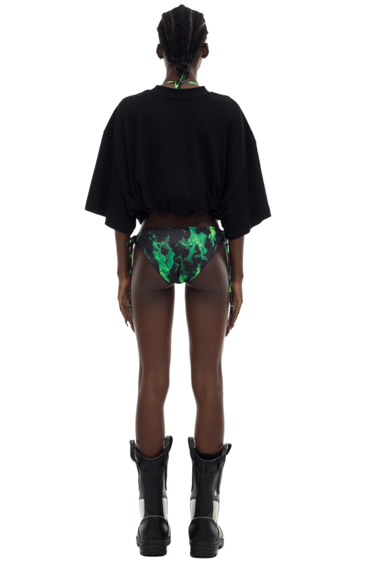 Cat Skeleton Print T-Shirt