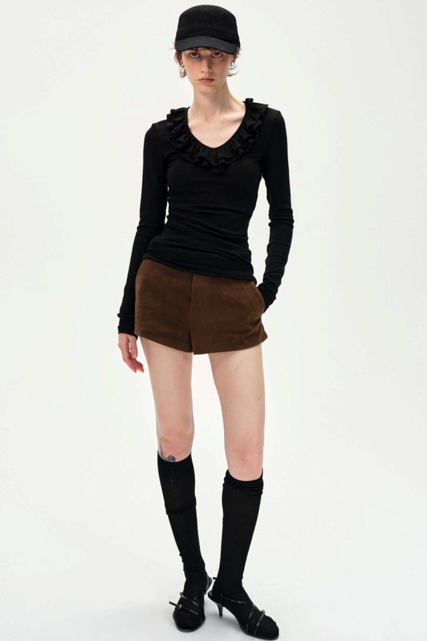 Lace V-Neck Slimming Top