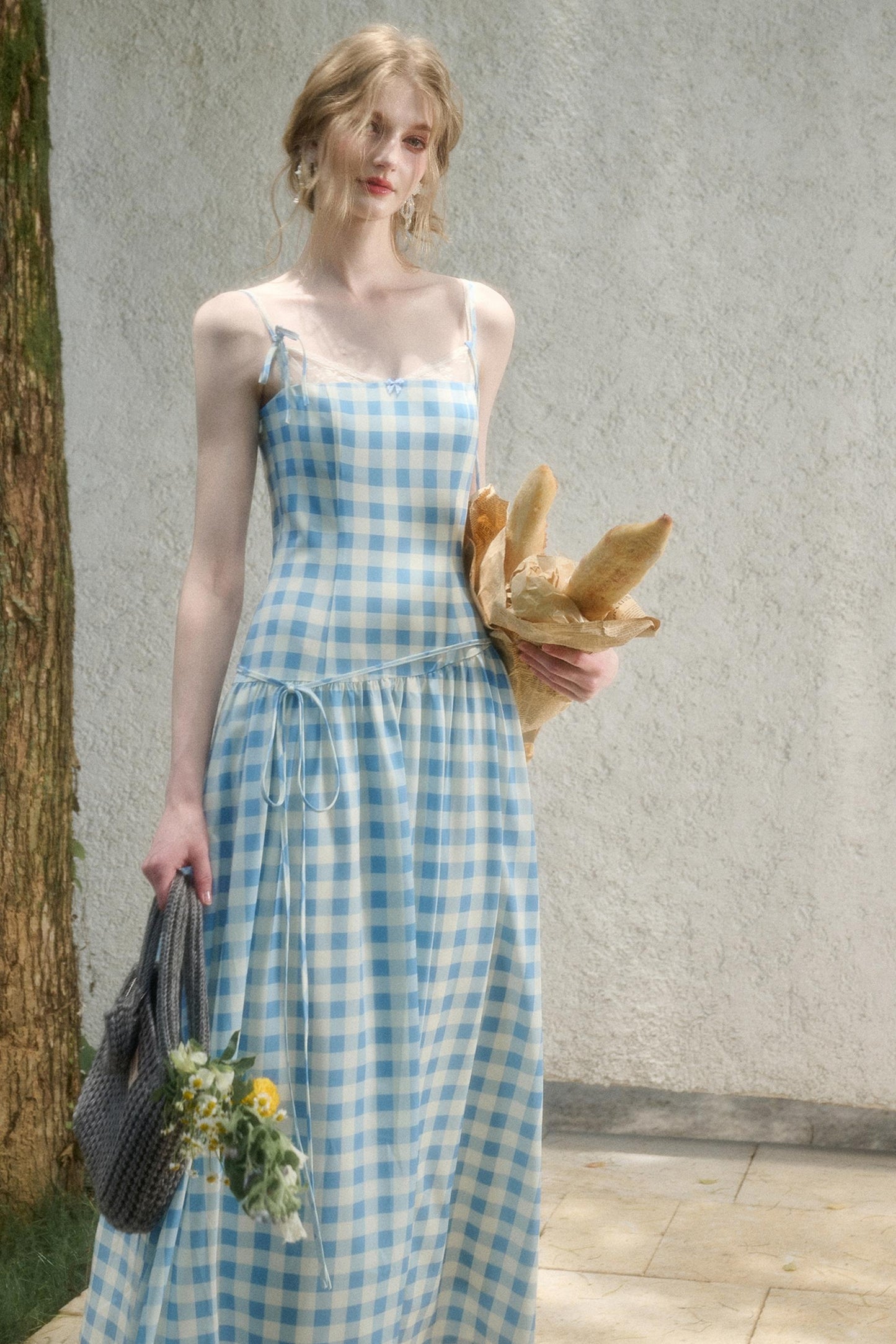 Galaxy Blue Pleated Sundress