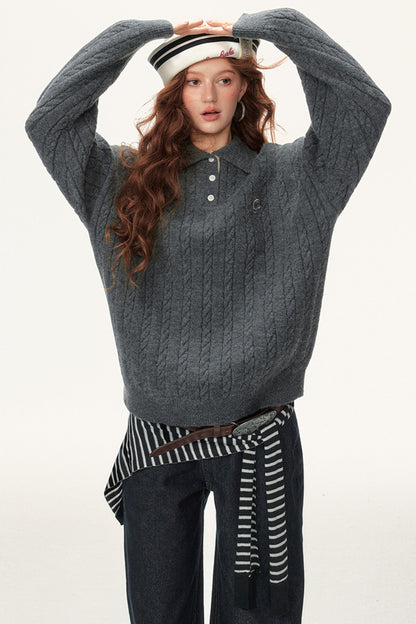 Winter Cable Knit Top