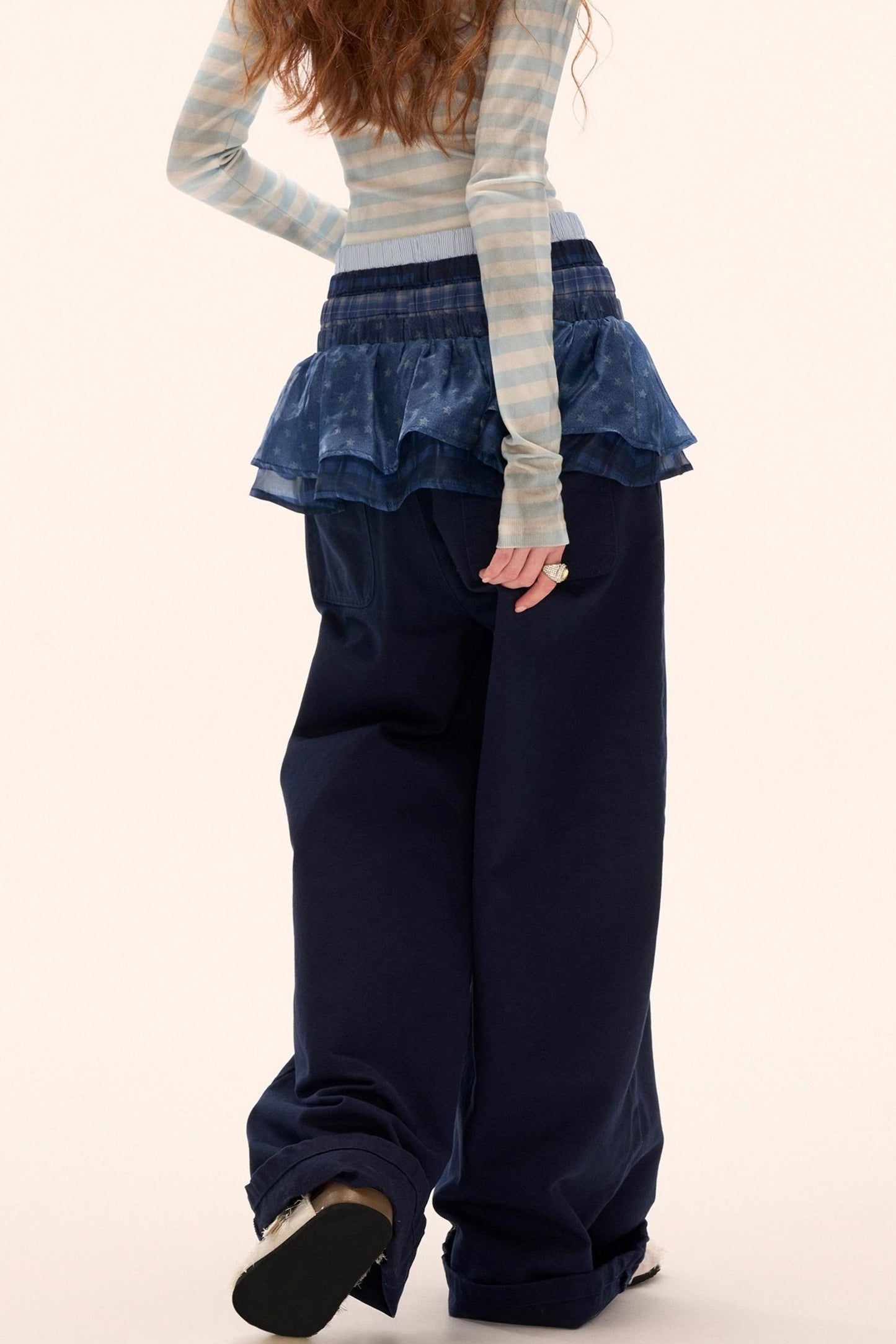 Layered Multi-Waisted Trousers