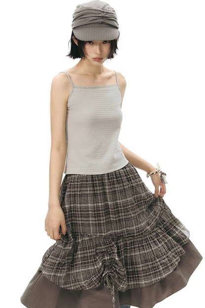 Lace-Trimmed Embroidered Camisole