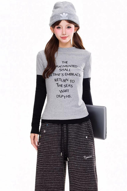 Retro Slim-Fit Long-Sleeve Top