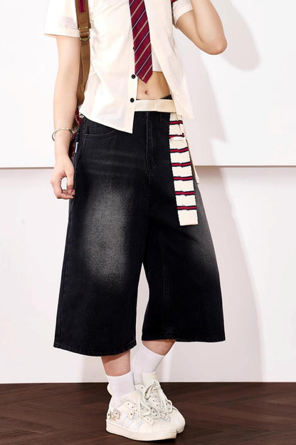 High-Waisted Denim Shorts