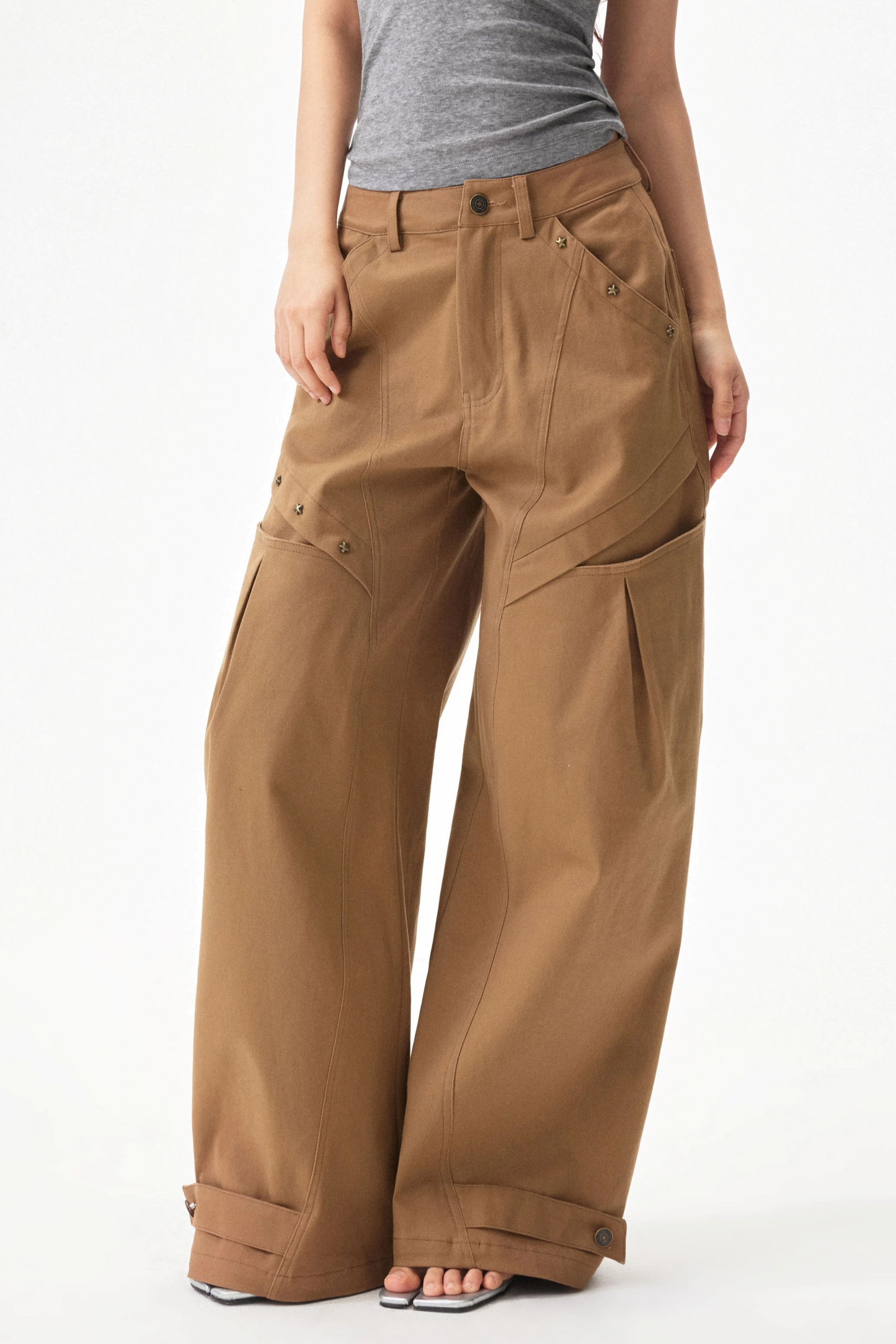 Star Rivet Deconstructed Pants