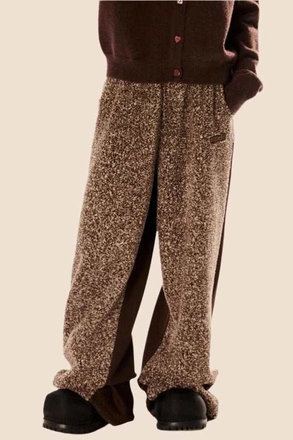 Retro Woolen Wide-Leg Pants