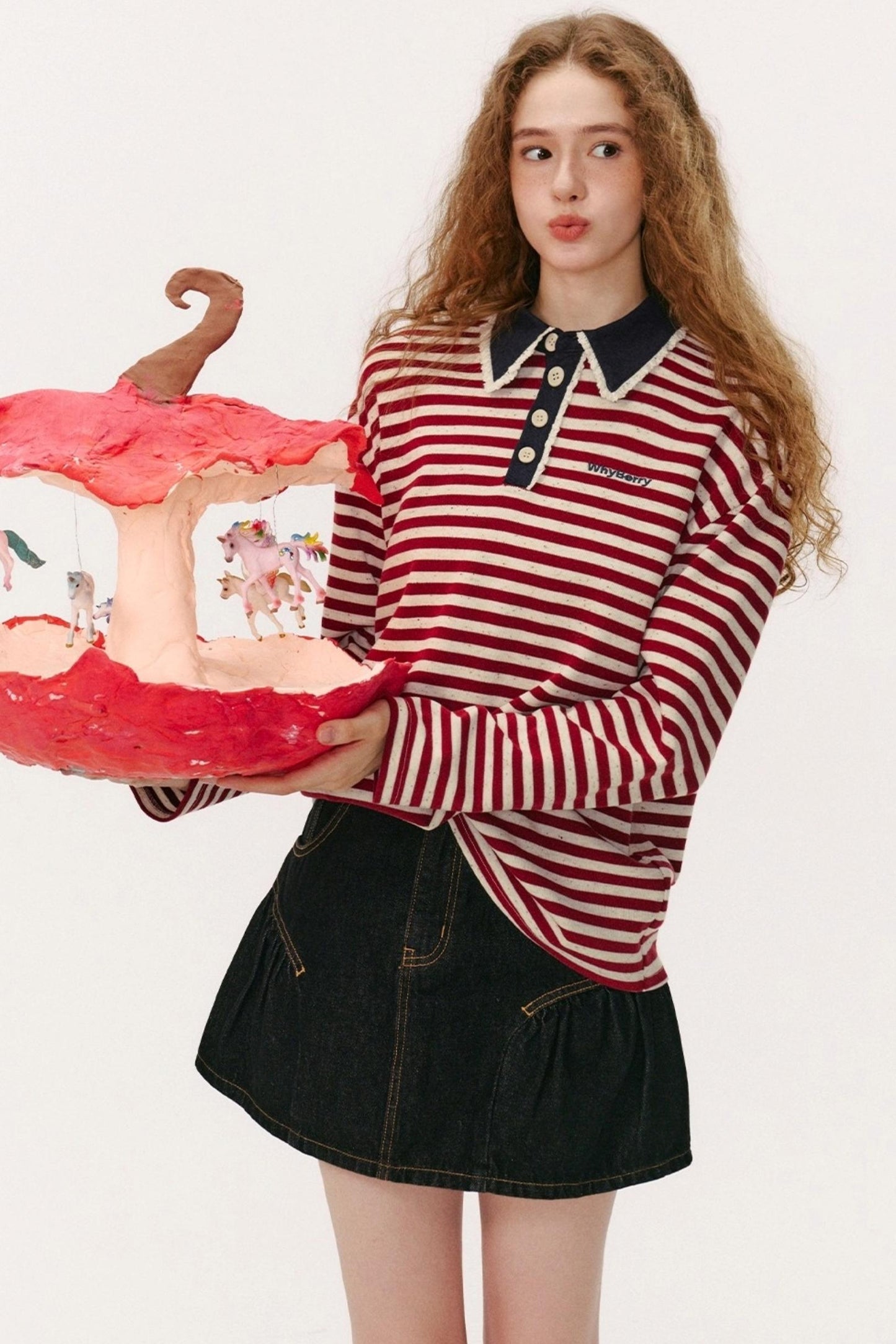 Vintage Striped Polo Shirt