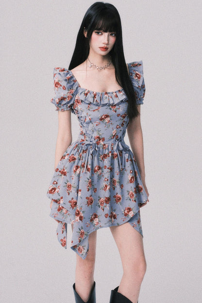 Deconstructed Square Collar Dress