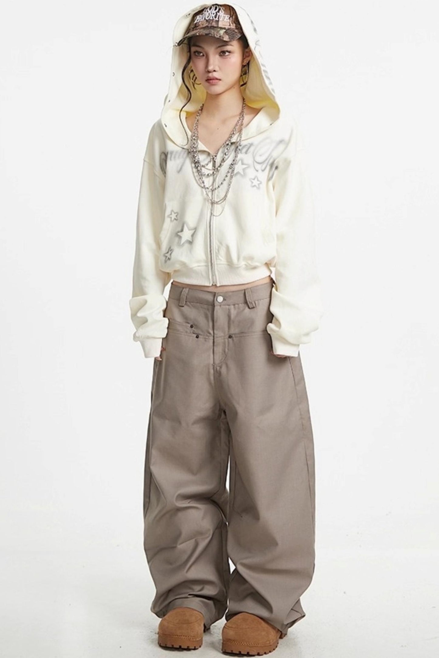 Lazy Zipper Hooded Jacket