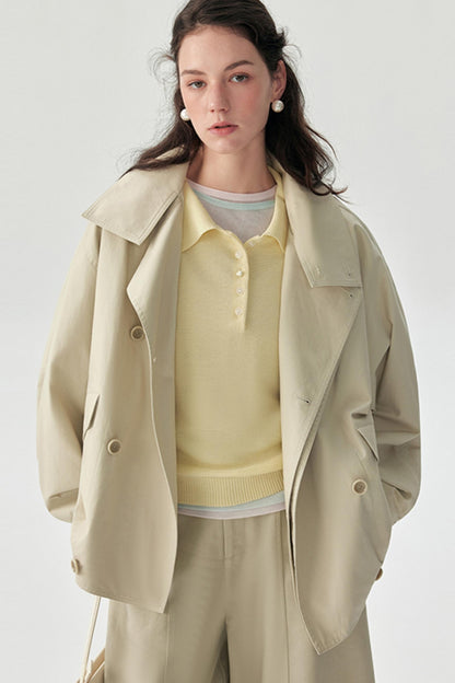Paris Dream Silhouette Cotton Trench Coat