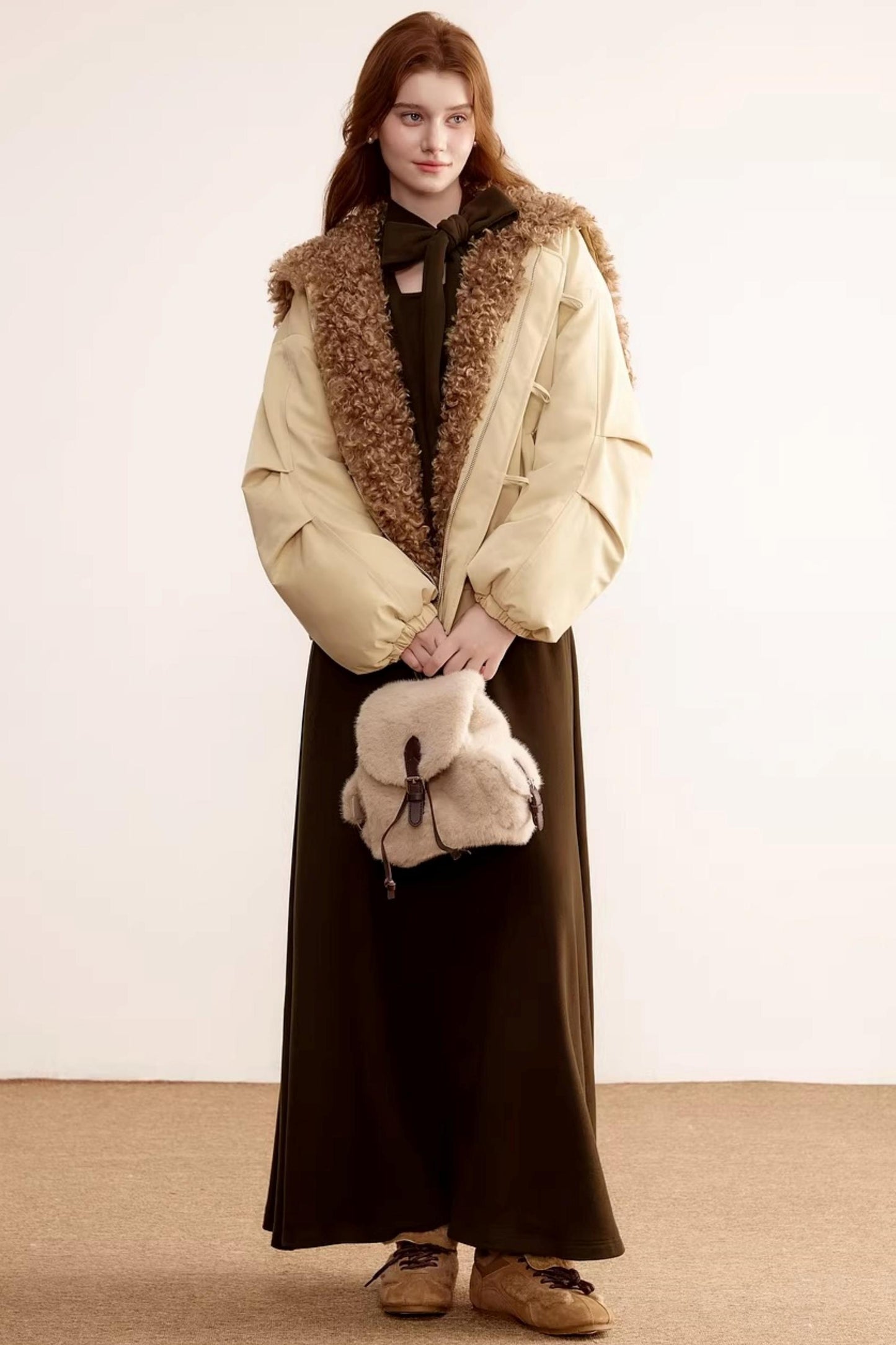 German Velvet Ruffle Dress