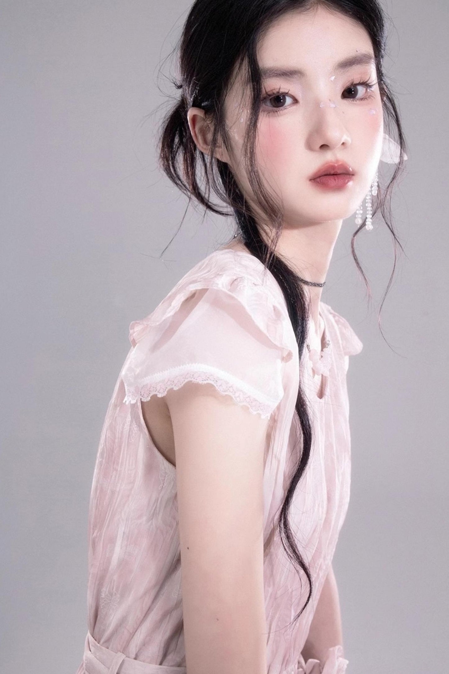 Pleat Detail Sleeve Dress