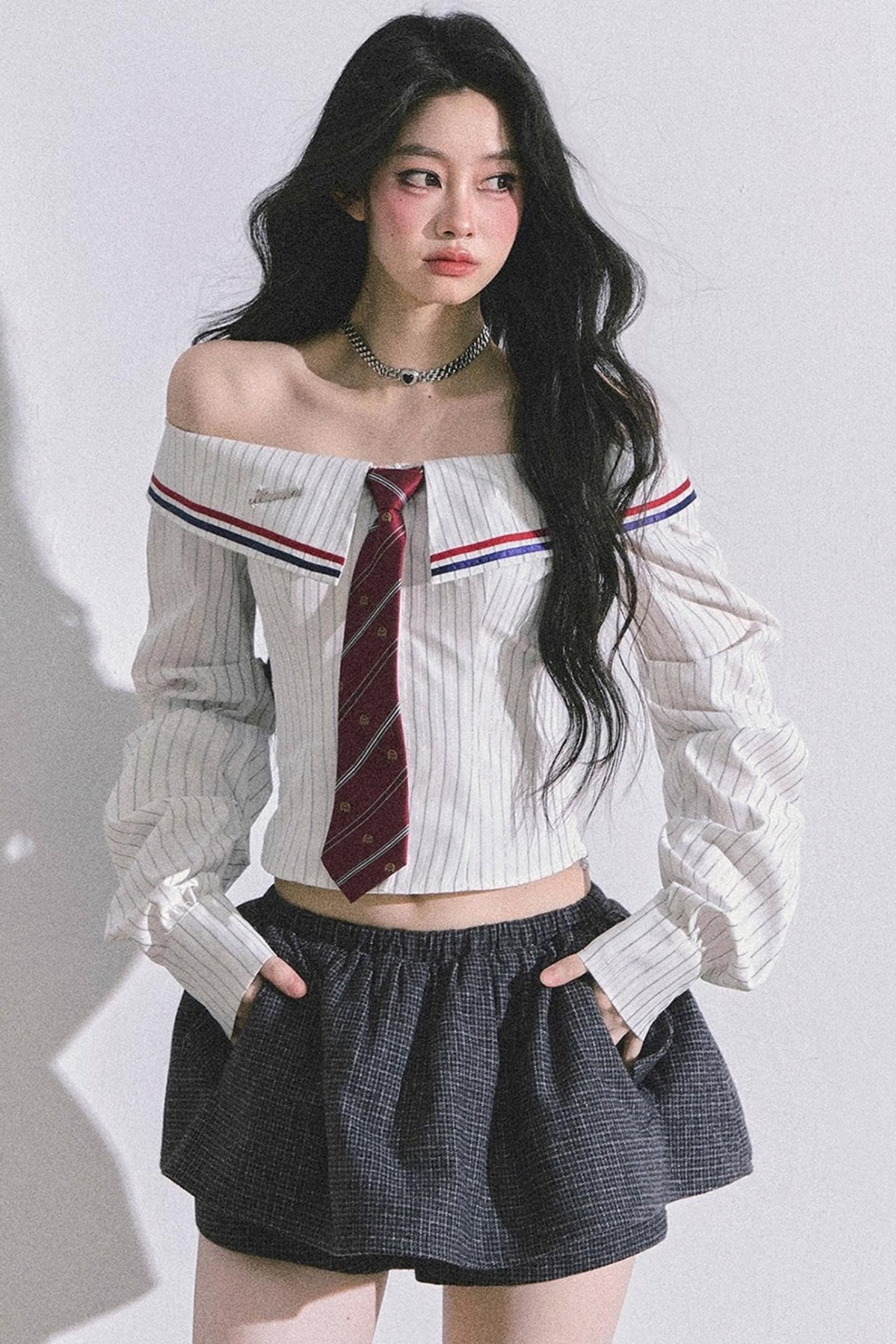 Slimming Striped Waist Top