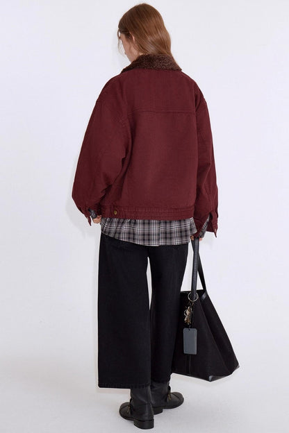 Cherry Vintage Red Cotton Jacket