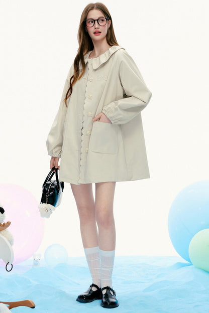 Retro Loose Fit Long Trench Coat