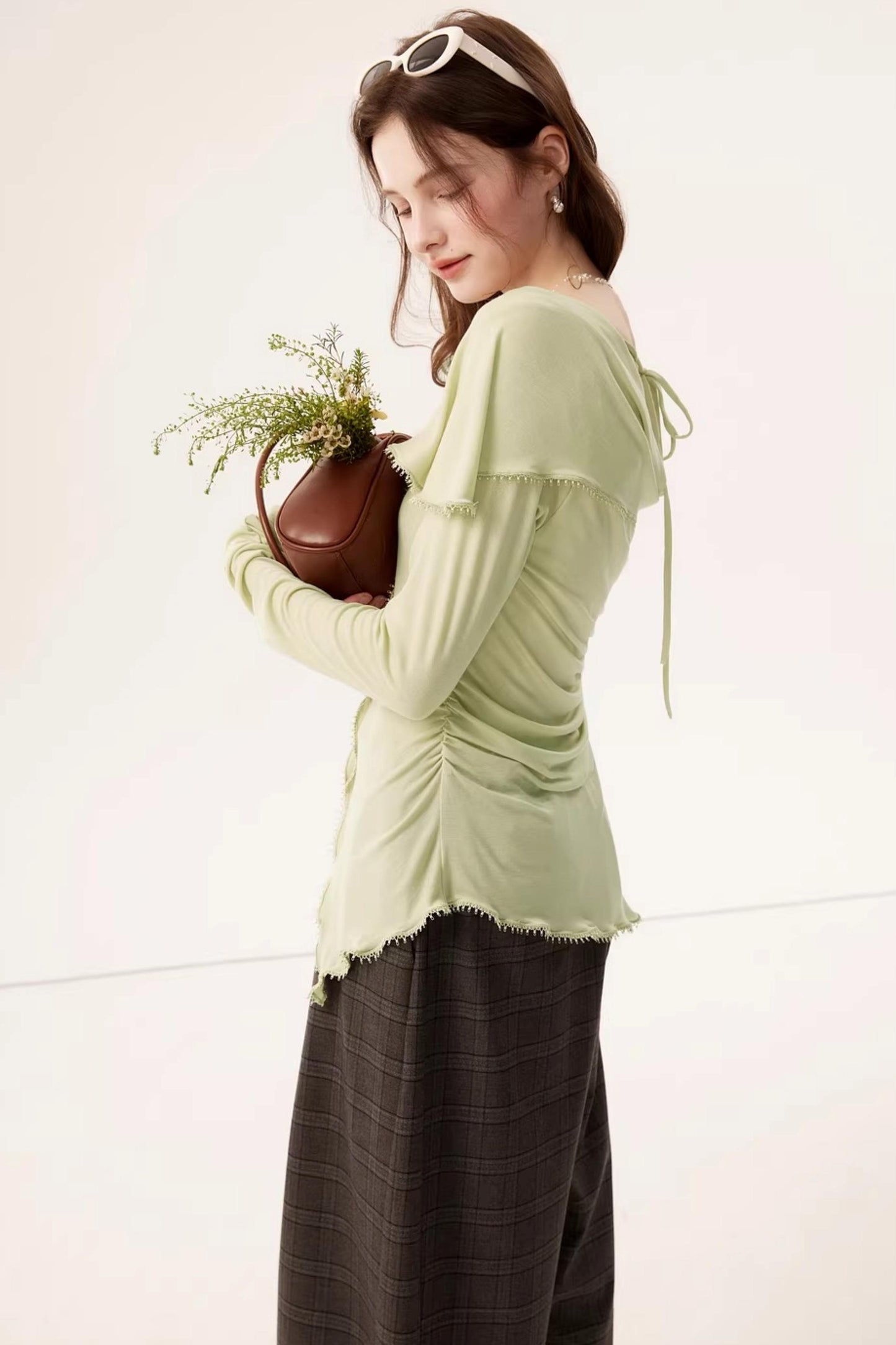 Asymmetrical Lyocell Knit Top