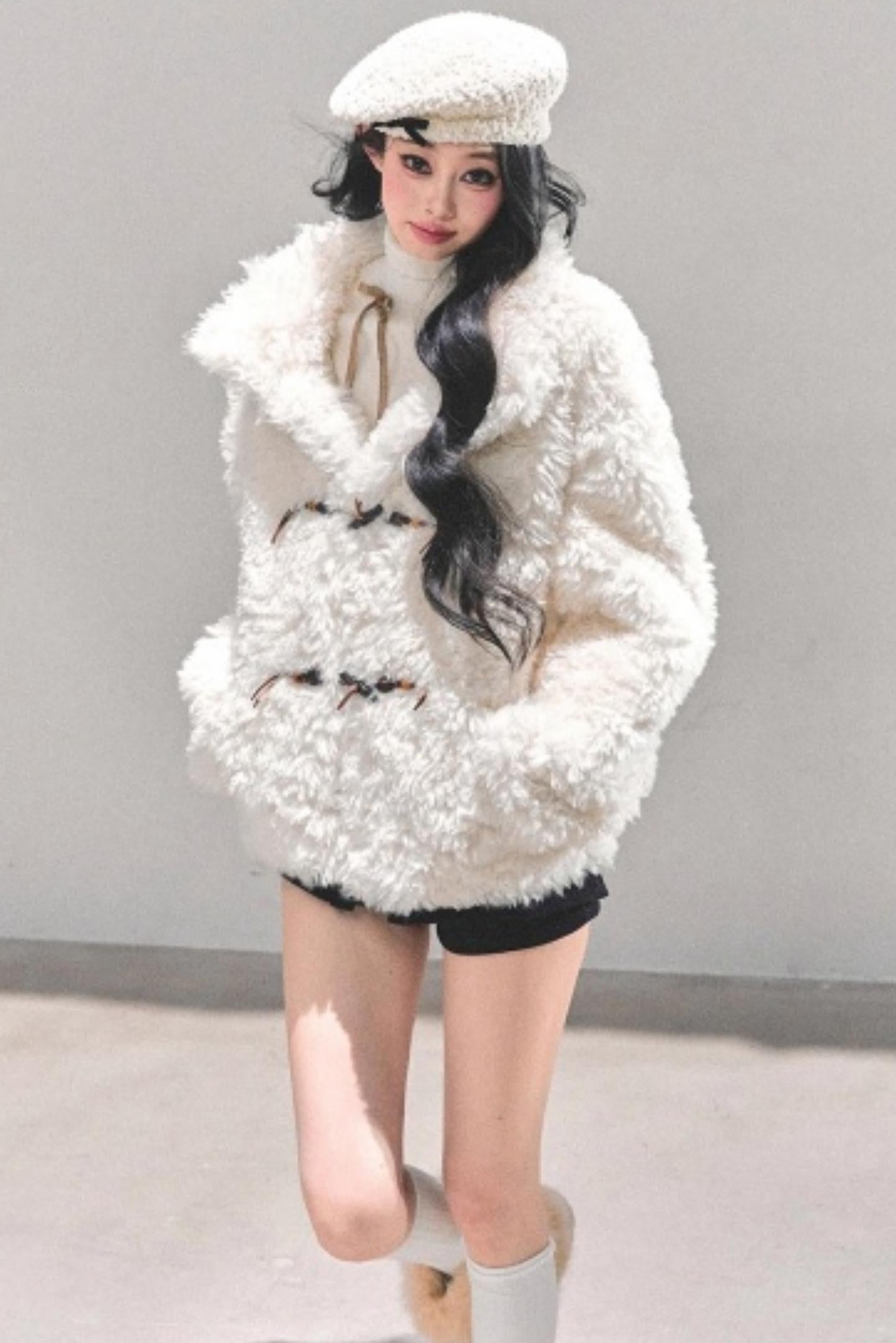 Soft Lamb Fur Winter Coat