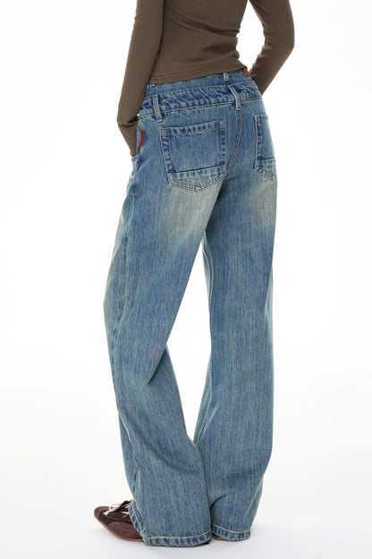 Denim Wide-Leg Pants