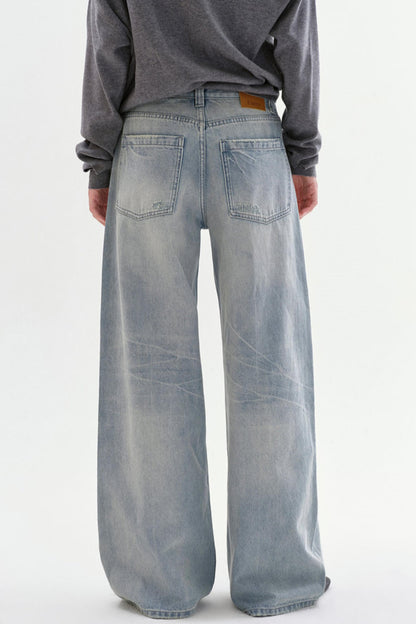 Cotton Straight-Leg Jeans