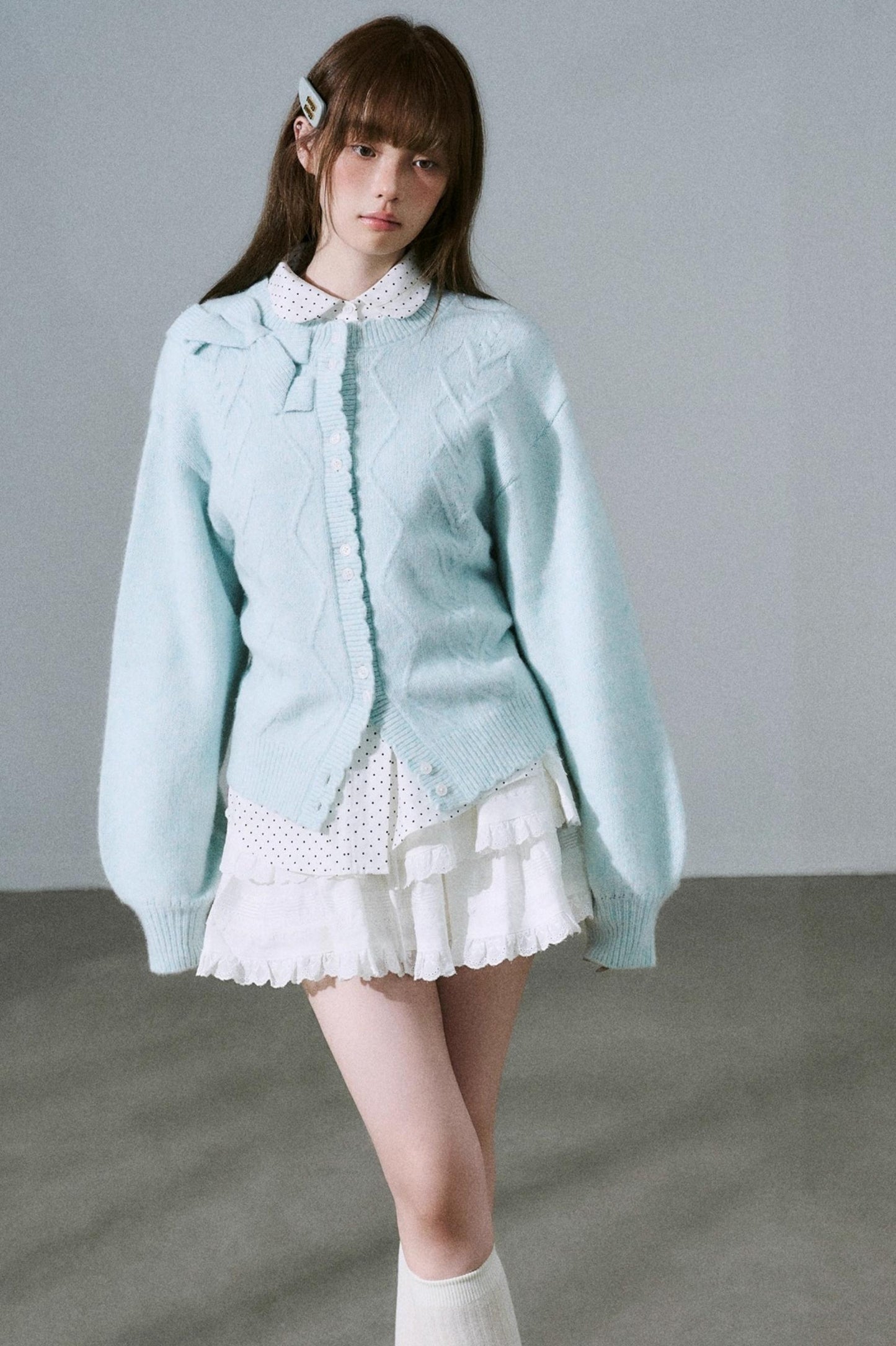 Moonlight Silhouette Sweet Wool Cardigan