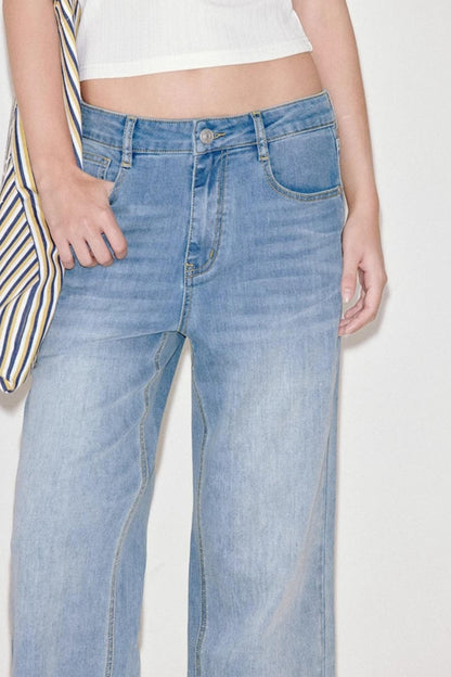 Cropped Denim Pants