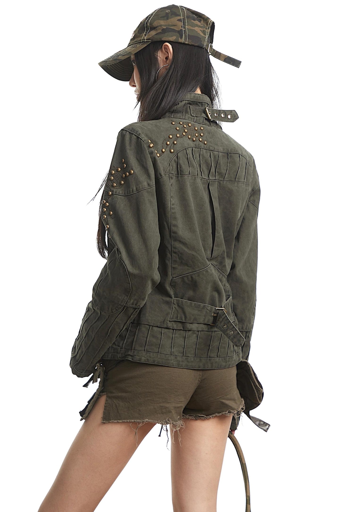 Stitched Stand Collar Heavy Top