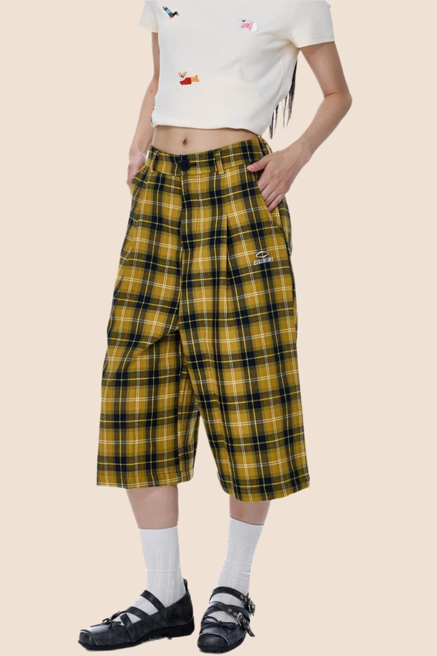 American Plaid Cropped Pants
