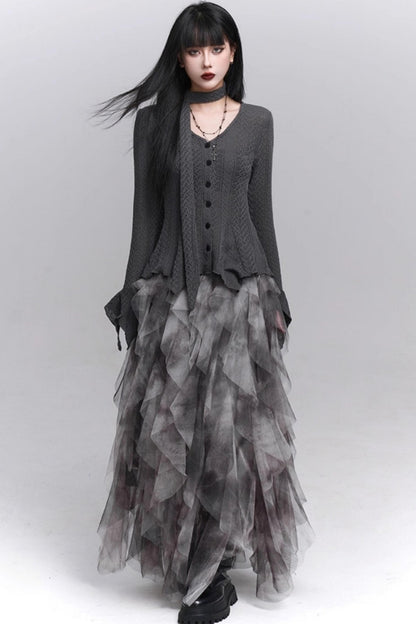 Irregular Hem Concert Skirt