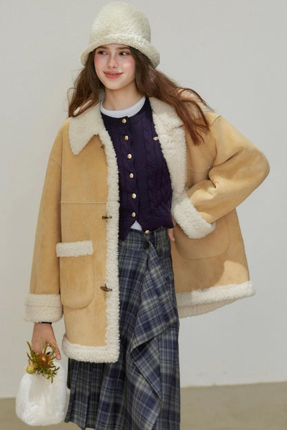 Loose Fit Lambswool Coat