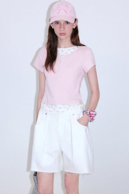 Luxury Pleated Bermuda Shorts