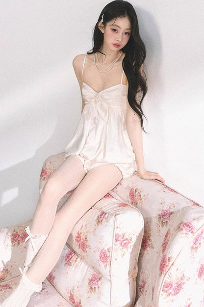 Floral Strap Two-Piece Summer Skirt Set-Up