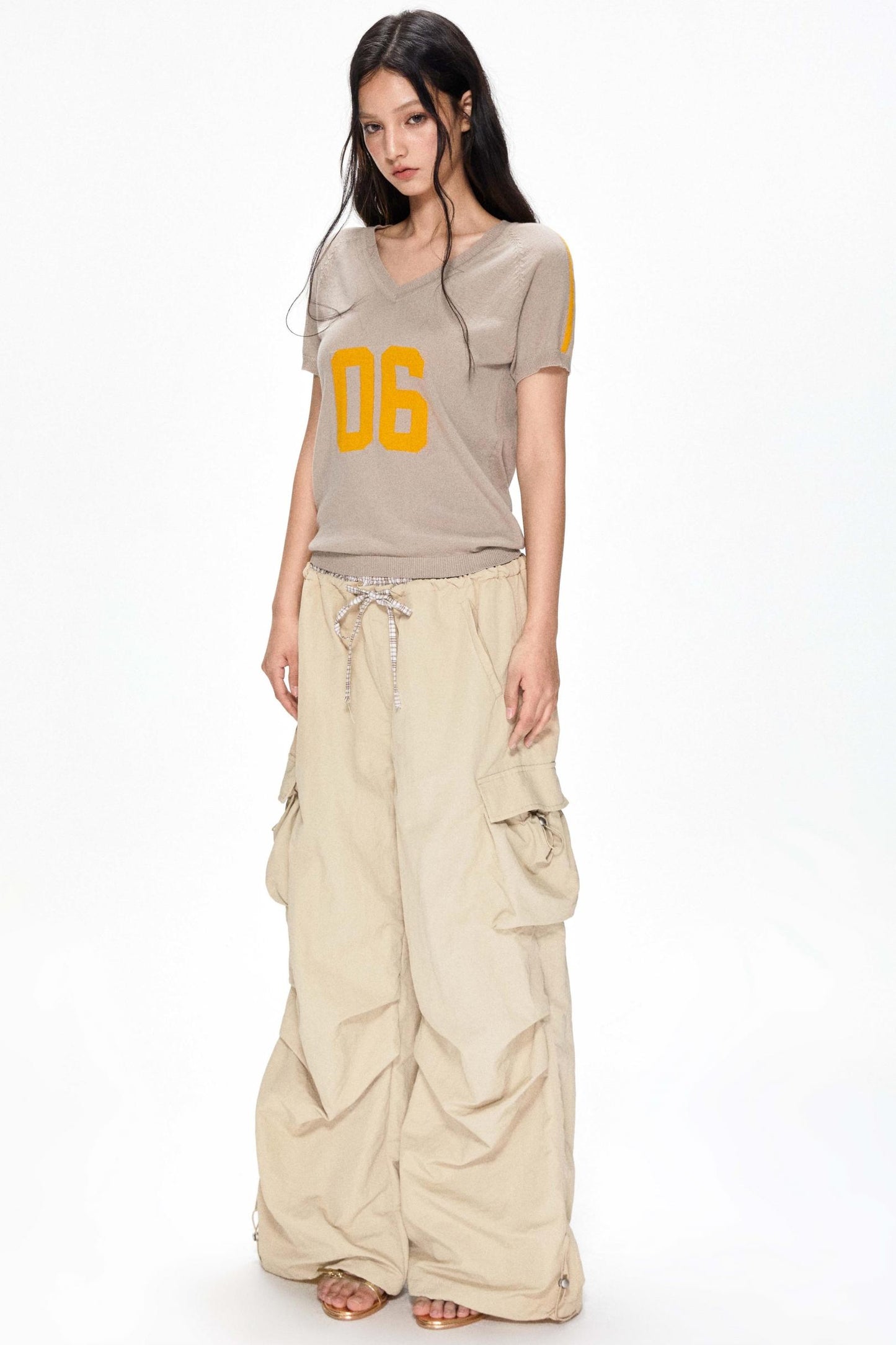 Color-Block Wide-Leg Pants