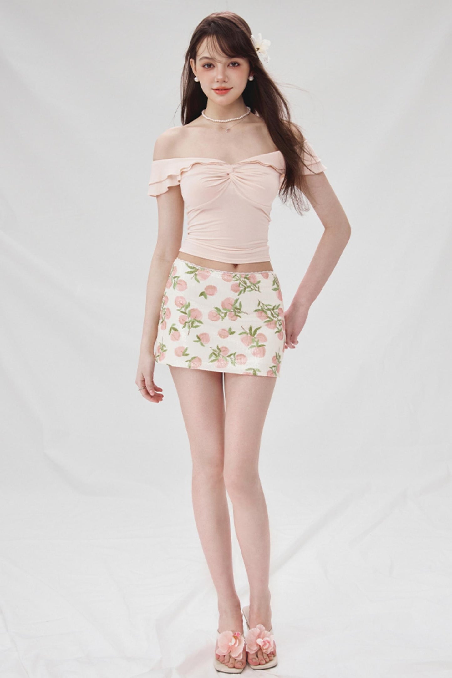 Wood-Inspired One-Shoulder Tee