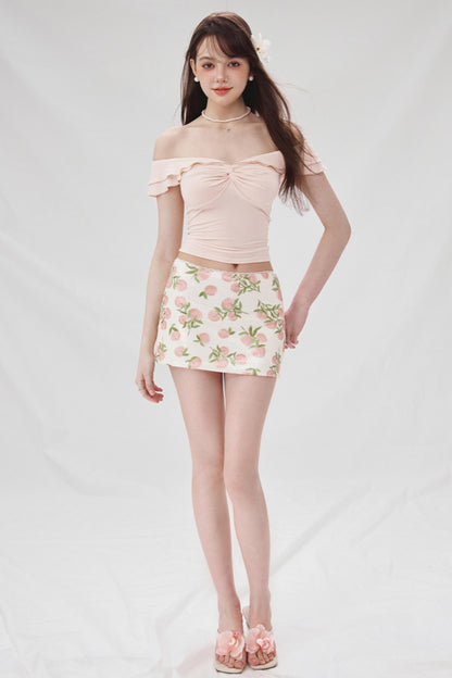 Wood-Inspired One-Shoulder Tee