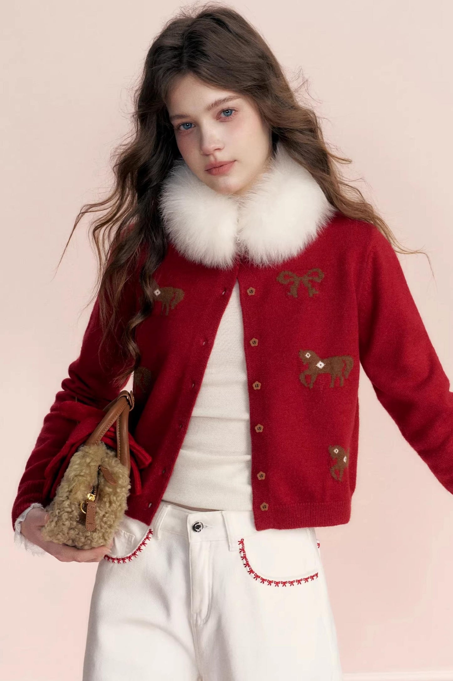 Linen Wool V-Neck Top