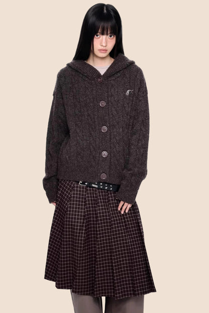 Twisted Embroidered Knit Jacket