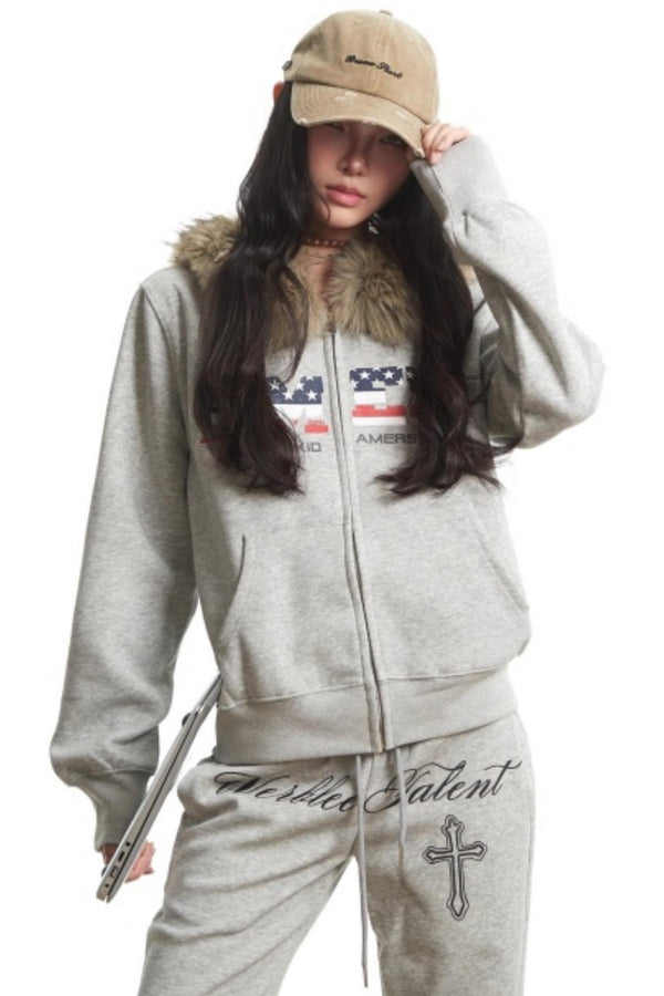 American Retro Hooded Jacket